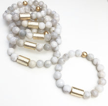 Load image into Gallery viewer, Golden Barrel Bracelets - Smokey Agate
