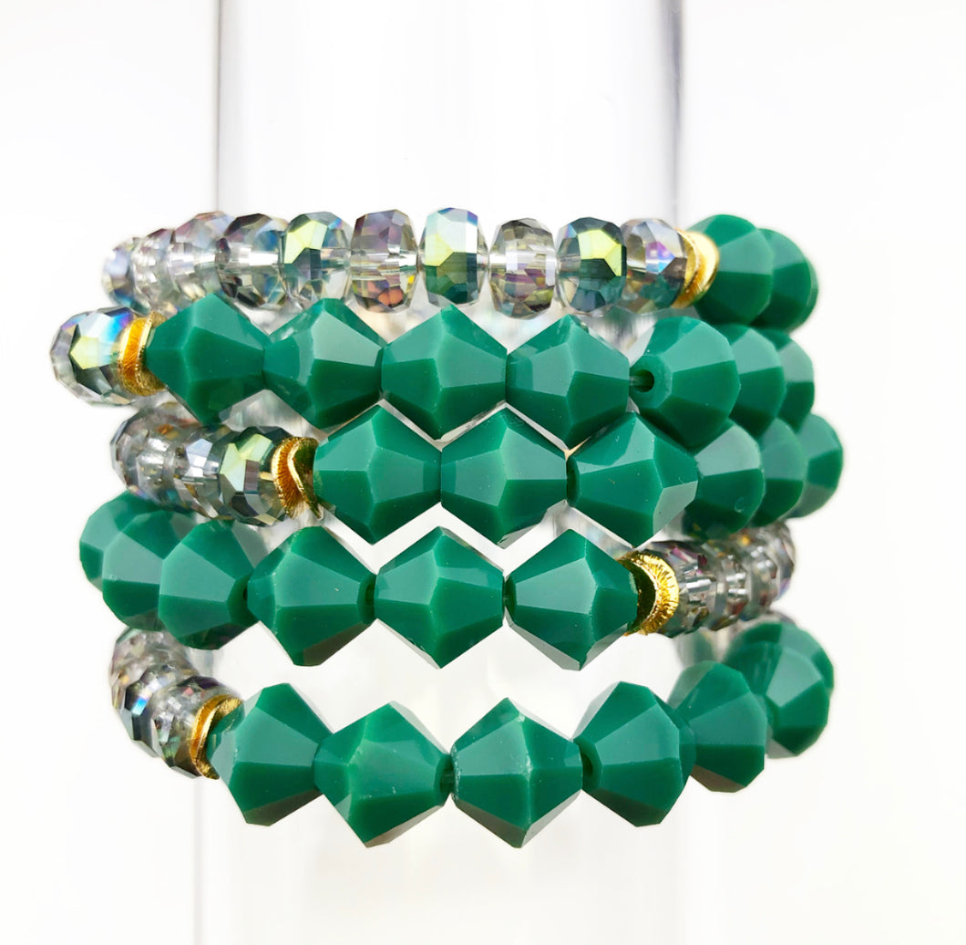 Crystal Jewel Bracelets - Emerald